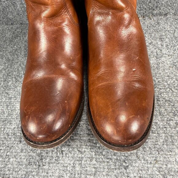 Frye Boots Womens 8.5 Brown Leather Melissa Button Zip Up Ankle Bootie - Picture 4 of 13